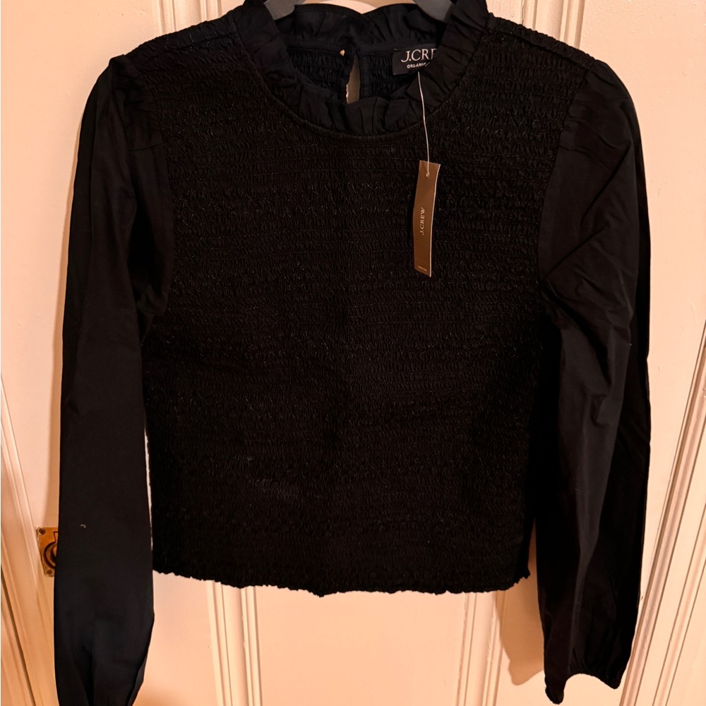 Women's Black J.Crew Smocked Top
